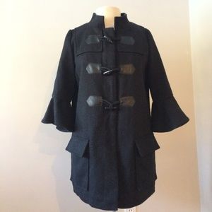 Vera Wang Princess Black 3/4 Sleeve  Coat M
